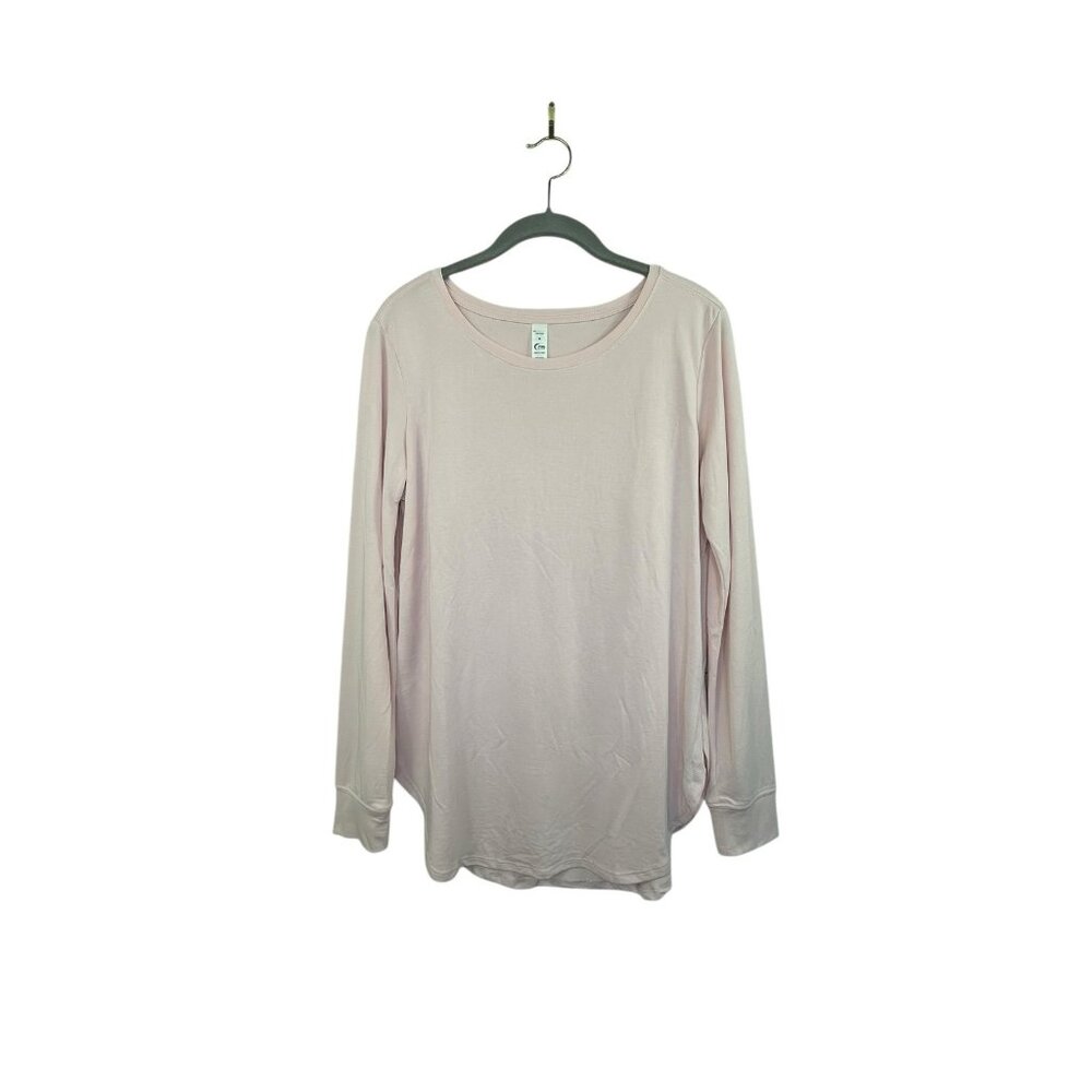ZYIA Active Pink Long Sleeve Side Slit Shirt Size Medium